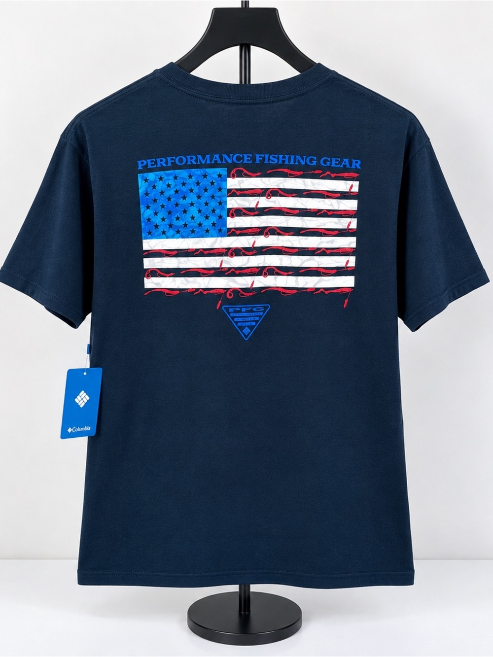 Columbia PFG Men’s Fishing T-Shirt – Navy – Size L – NWT